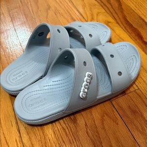 CROCS Light Gray Slide Sandals